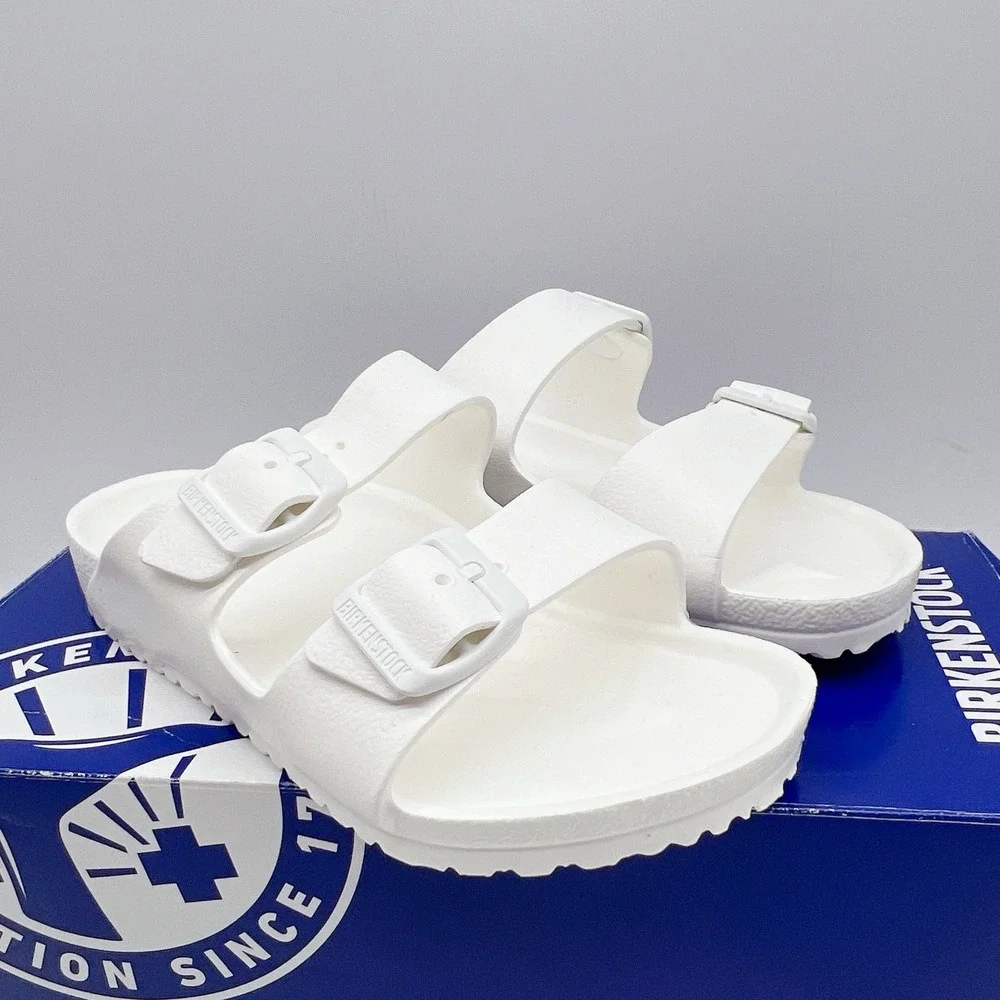 Birkenstock Arizona Girls Sandals Slides Slip On Comfort Shoes White EU 34 US 3